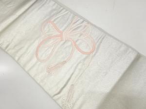 組紐模様織り出し　名古屋帯